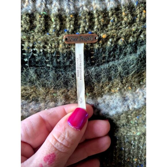 Free People Oversized Long Sleeve Sweater Womens‎ size small alpaca blend - Picture 3 of 5